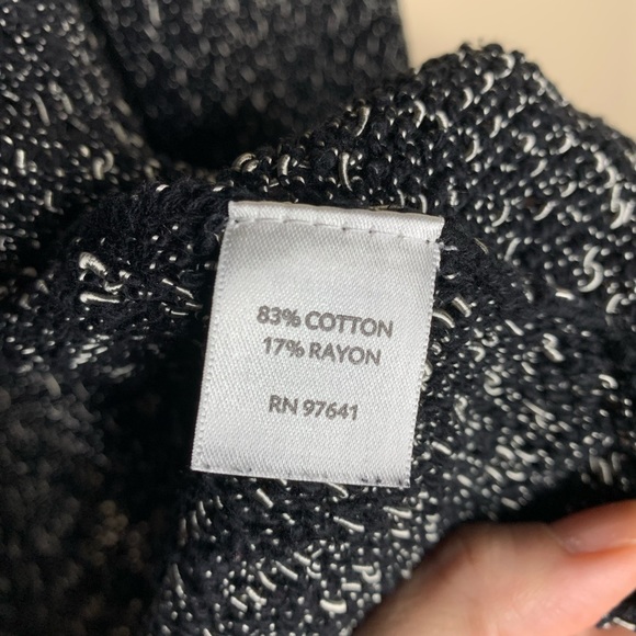 J. Jill crochet, black and white, cardigan, size M, open, long, oversized - Picture 4 of 4